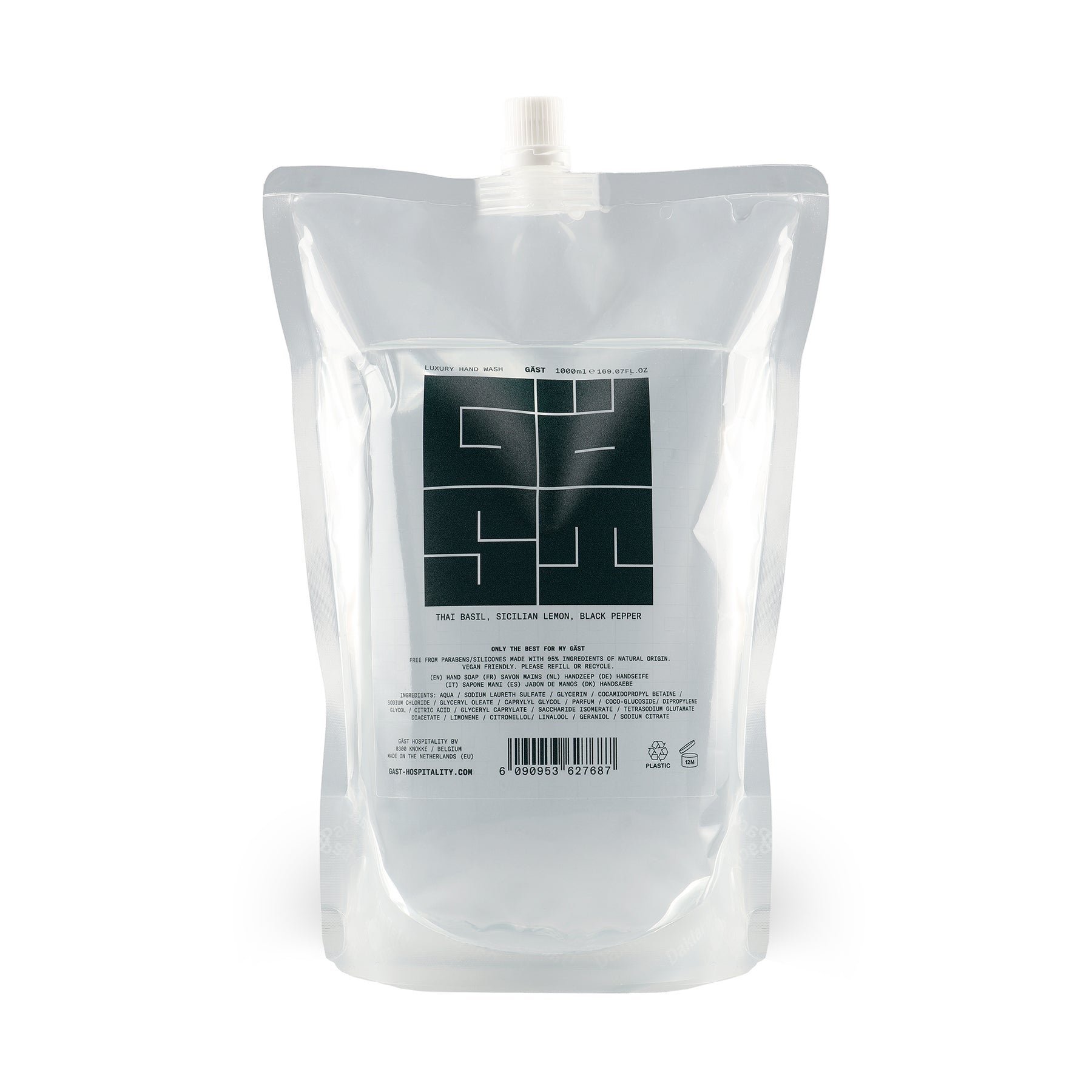 GÄST / HAND WASH / THAI BASIL / 1000ML (REFILL)