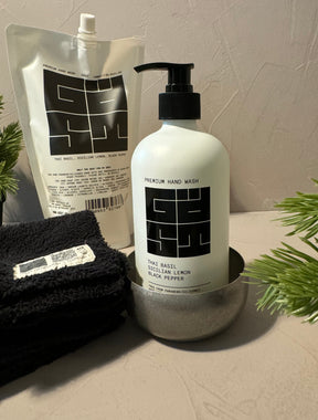 GÄST / GIFT / THAI BASIL 480ml (glass) + STONEWASHED BOWL + REFILL 1000ml + TOWEL No.1 (6 pieces)