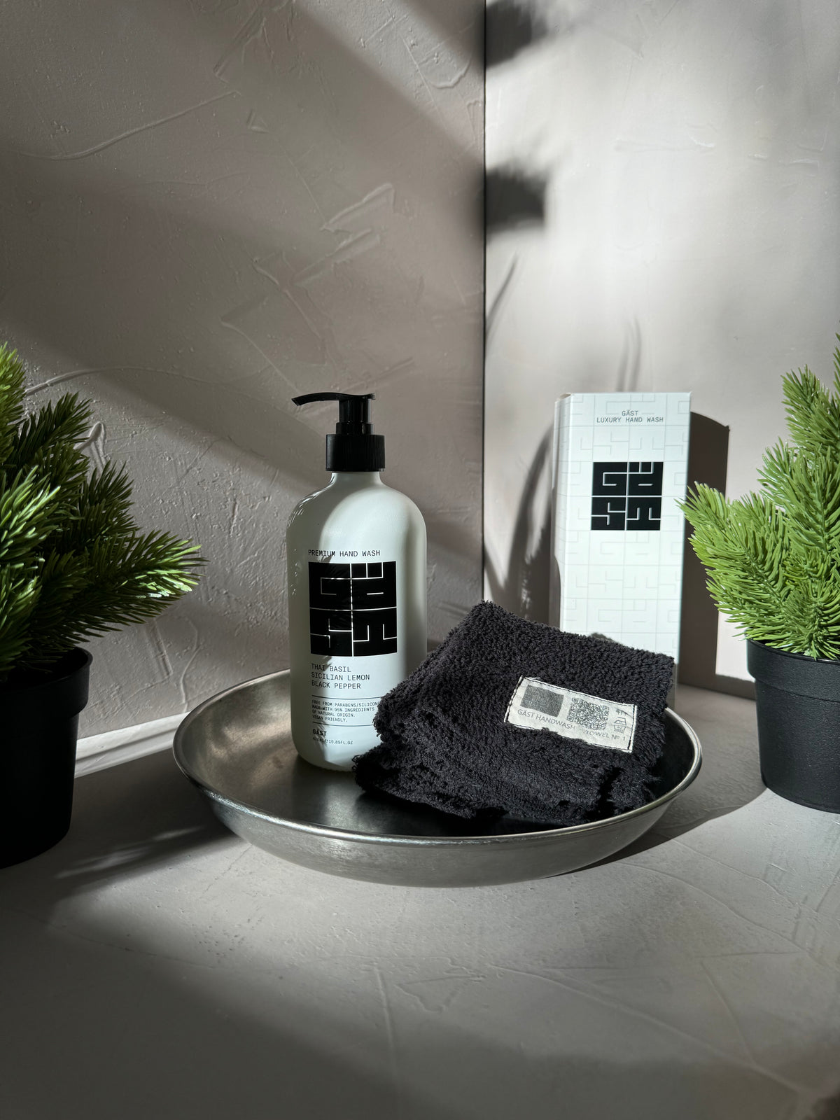 GÄST / GIFT / THAI BASIL 480ml (glass) + TOWEL No.1 (6 pieces)